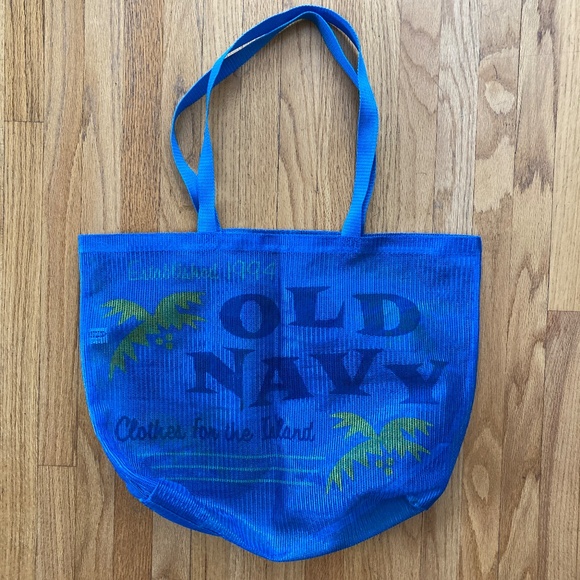 3/$10 Old Navy Blue Netted Beach Bag - Picture 3 of 6